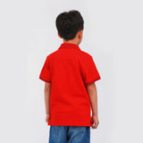 เสื้อยืดโปโลเด็กผู้ชาย คอลเลคชั่น LEE BEAR ทรงตรง สีแดง