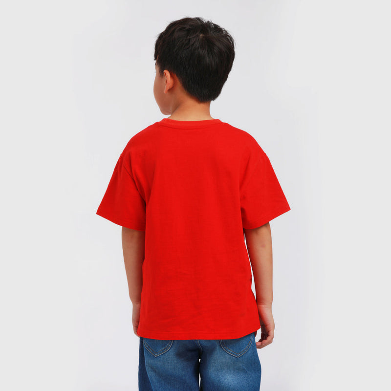 REGULAR FIT LEE BEAR COLLECTION BOY / GIRL'S TEE SHORT SLEEVE RED