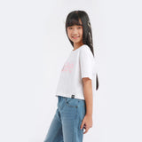 CROP FIT LEE BEAR COLLECTION GIRL'S TEE SHORT SLEEVE OFF-WHITE
