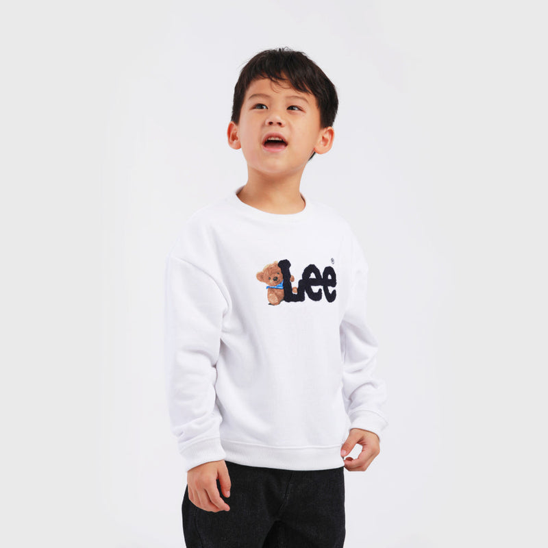 SEASONAL FIT LEE BEAR COLLECTION BOY / GIRL'S PULLOVER WHITE