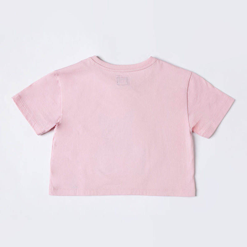CROP FIT PET LOVER COLLECTION GIRL'S TEE SHORT SLEEVE PINK