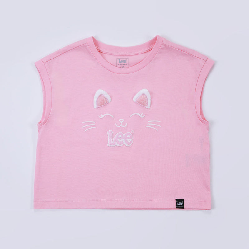 CROP FIT PET LOVER COLLECTION GIRL'S TEE SHORT SLEEVE PINK