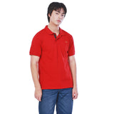 เสื้อยืดโปโลผู้ชาย คอลเลคชั่น LEE THAI 2024 ทรงตรง สีแดง
