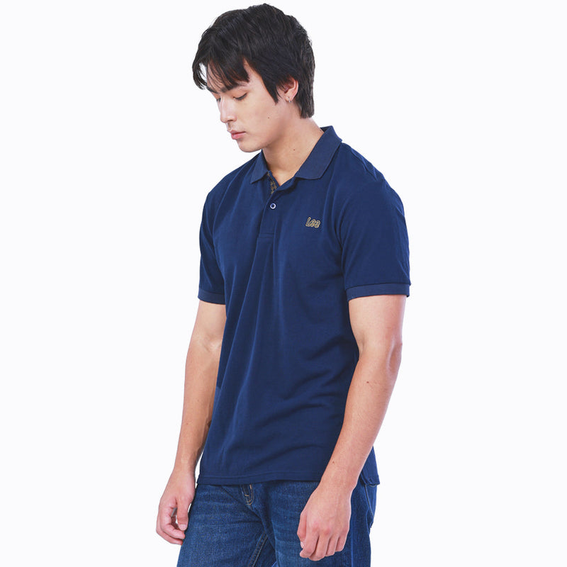 REGULAR FIT LEE THAI 2024 COLLECTION MEN'S POLO SHORT SLEEVE NAVY