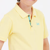 เสื้อยืดโปโลเด็กผู้ชาย POLO FIT สีเหลือง